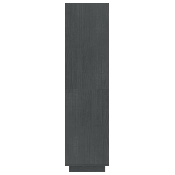 Book Cabinet Room Divider Grey 40x35x135 Cm Solid Pinewood
