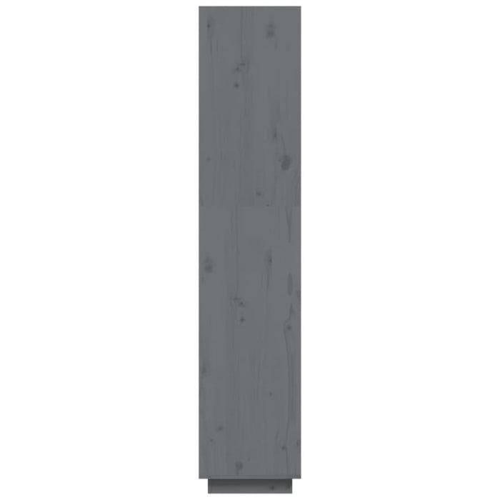 Book Cabinet Room Divider Grey 40x35x167 Cm Solid Wood Pine