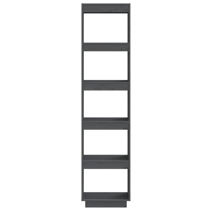 Book Cabinet Room Divider Grey 40x35x167 Cm Solid Wood Pine