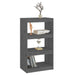 Book Cabinet Room Divider Grey 60x30x103.5 Cm Solid Wood