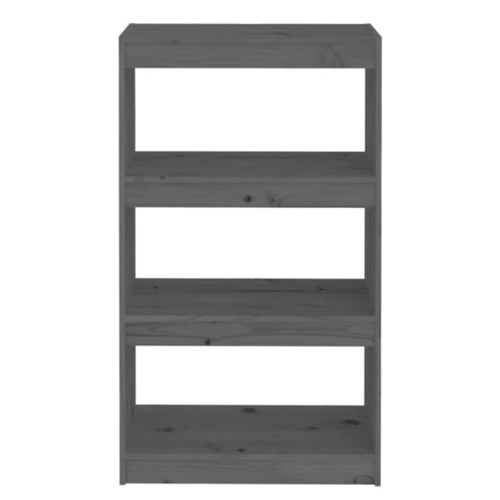 Book Cabinet Room Divider Grey 60x30x103.5 Cm Solid Wood