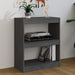 Book Cabinet Room Divider Grey 60x30x71.5 Cm Solid Wood