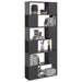 Book Cabinet Room Divider Grey 80x24x186 Cm Chipboard Nbkopa