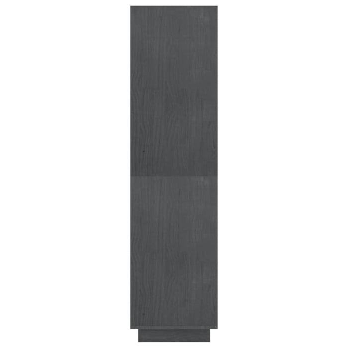 Book Cabinet Room Divider Grey 80x35x135 Cm Solid Pinewood