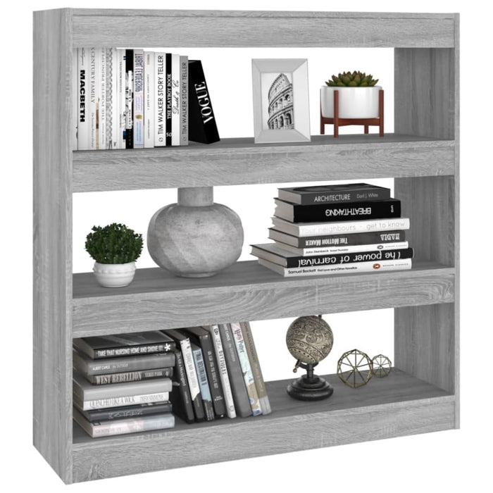 Book Cabinet Room Divider Grey Sonoma 100x30x103 Cm Notltt