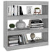 Book Cabinet Room Divider Grey Sonoma 100x30x103 Cm Notltt