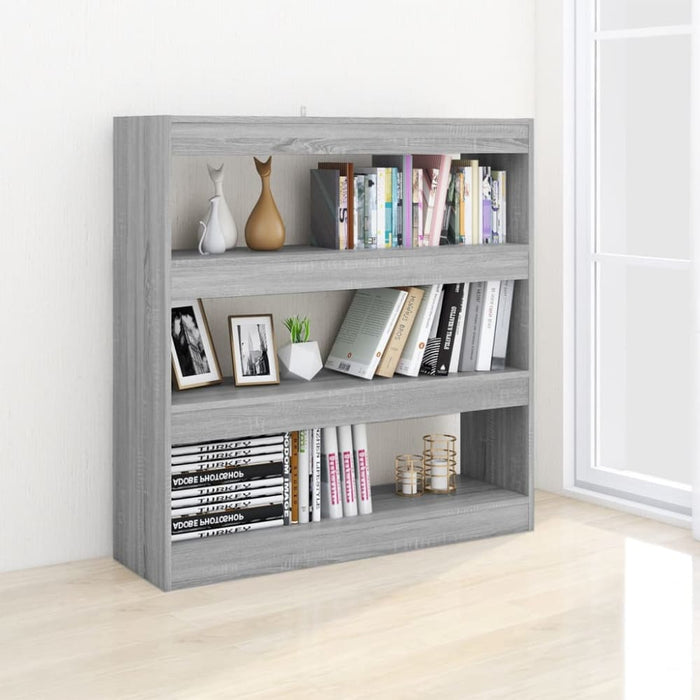 Book Cabinet Room Divider Grey Sonoma 100x30x103 Cm Notltt