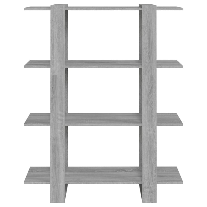 Book Cabinet Room Divider Grey Sonoma 100x30x123.5 Cm Notpla