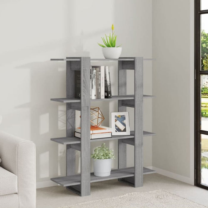 Book Cabinet Room Divider Grey Sonoma 100x30x123.5 Cm Notpla