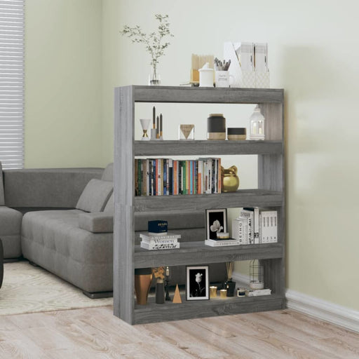 Book Cabinet Room Divider Grey Sonoma 100x30x135 Cm Notltl