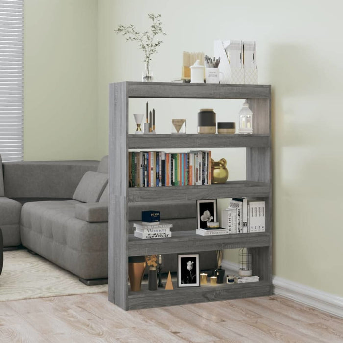Book Cabinet Room Divider Grey Sonoma 100x30x135 Cm Notltl