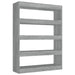 Book Cabinet Room Divider Grey Sonoma 100x30x135 Cm Notltl