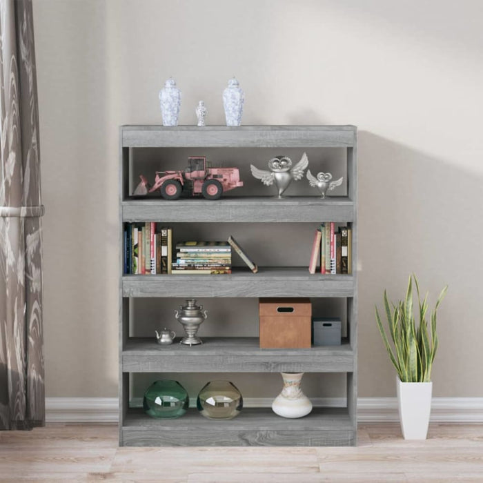 Book Cabinet Room Divider Grey Sonoma 100x30x135 Cm Notltl