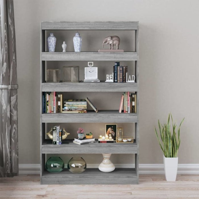 Book Cabinet Room Divider Grey Sonoma 100x30x166 Cm Notltk