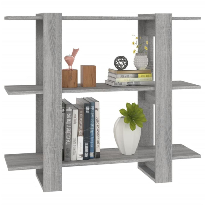 Book Cabinet Room Divider Grey Sonoma 100x30x87 Cm Notpli