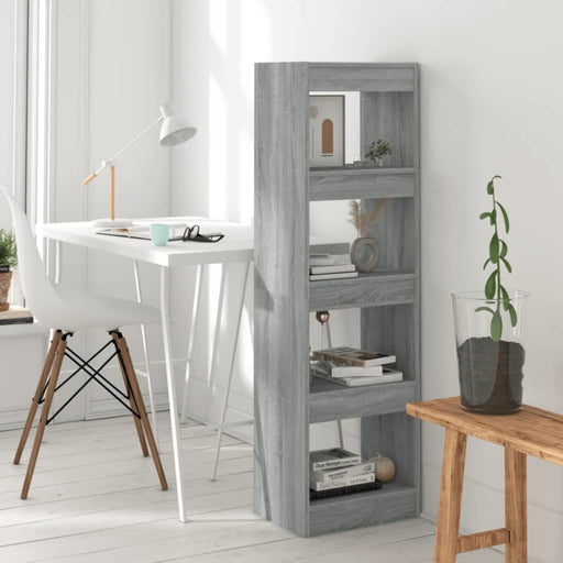 Book Cabinet Room Divider Grey Sonoma 40x30x135 Cm Notpko
