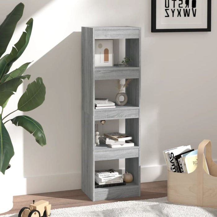 Book Cabinet Room Divider Grey Sonoma 40x30x135 Cm Notpko