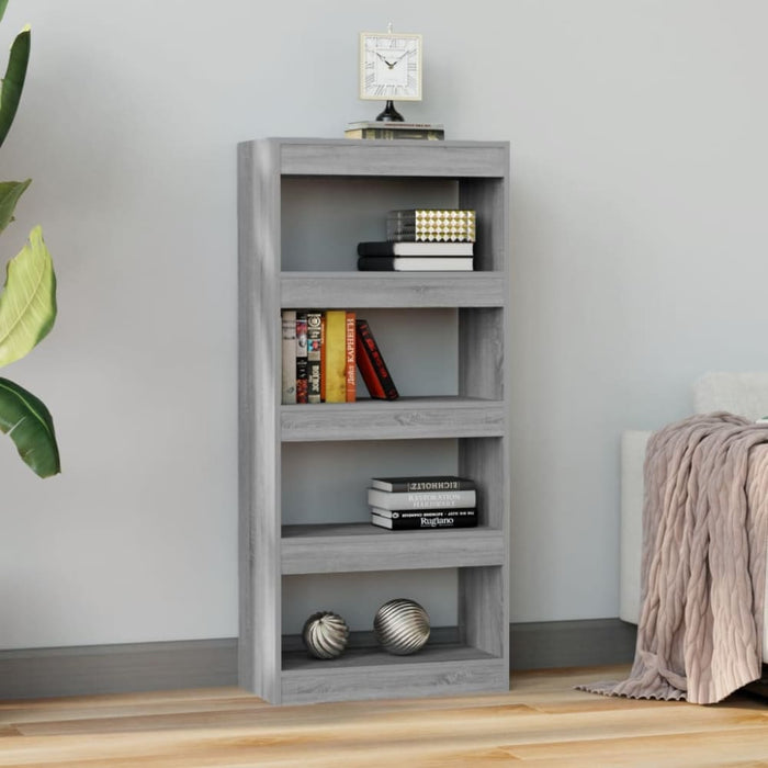 Book Cabinet Room Divider Grey Sonoma 60x30x135 Cm