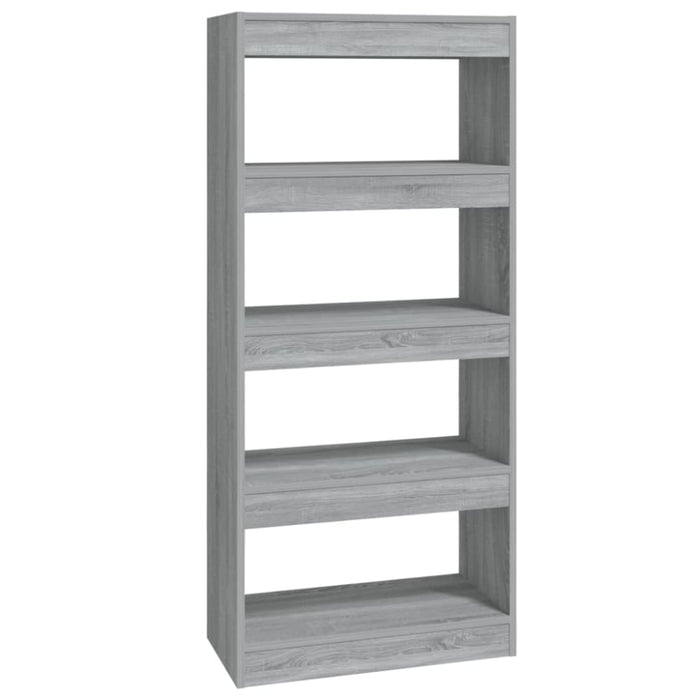 Book Cabinet Room Divider Grey Sonoma 60x30x135 Cm