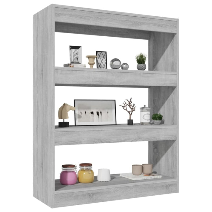 Book Cabinet Room Divider Grey Sonoma 80x30x103 Cm