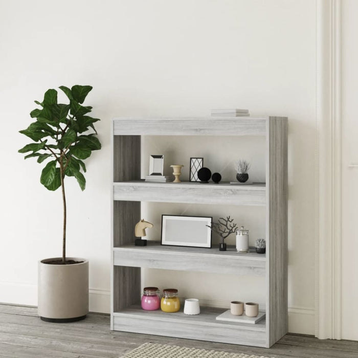 Book Cabinet Room Divider Grey Sonoma 80x30x103 Cm