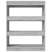 Book Cabinet Room Divider Grey Sonoma 80x30x103 Cm