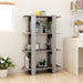 Book Cabinet Room Divider Grey Sonoma 80x30x123.5 Cm Notpil