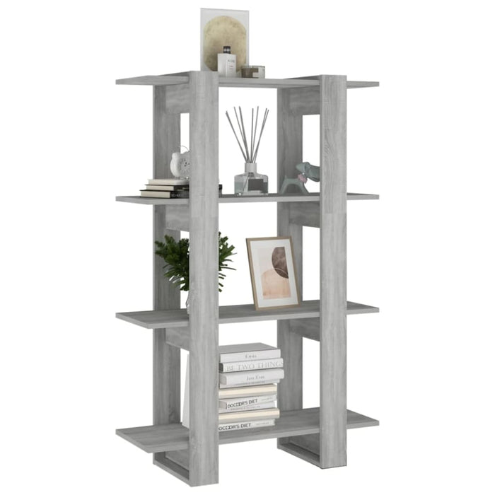 Book Cabinet Room Divider Grey Sonoma 80x30x123.5 Cm Notpil