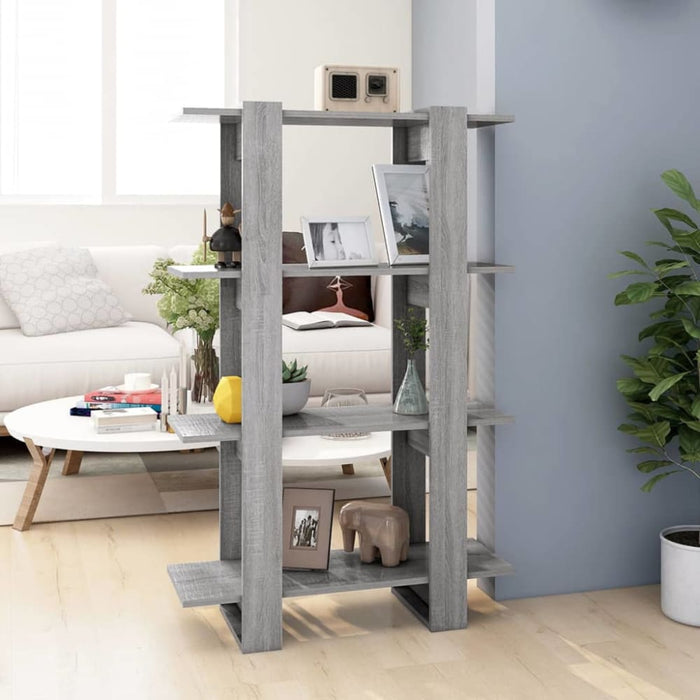 Book Cabinet Room Divider Grey Sonoma 80x30x123.5 Cm Notpil