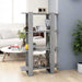 Book Cabinet Room Divider Grey Sonoma 80x30x123.5 Cm Notpil