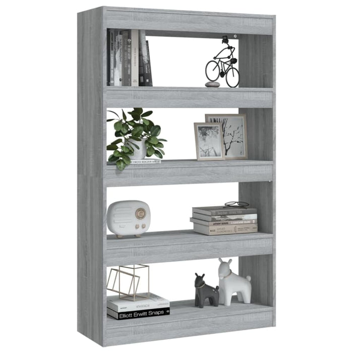 Book Cabinet Room Divider Grey Sonoma 80x30x135 Cm
