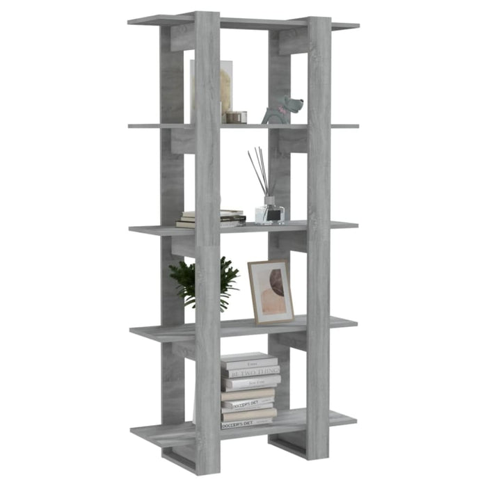 Book Cabinet Room Divider Grey Sonoma 80x30x160 Cm