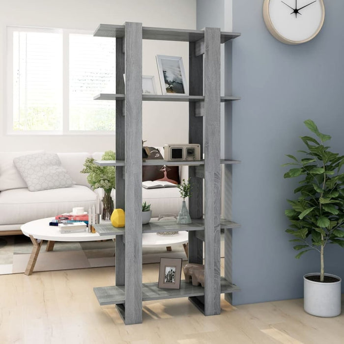 Book Cabinet Room Divider Grey Sonoma 80x30x160 Cm