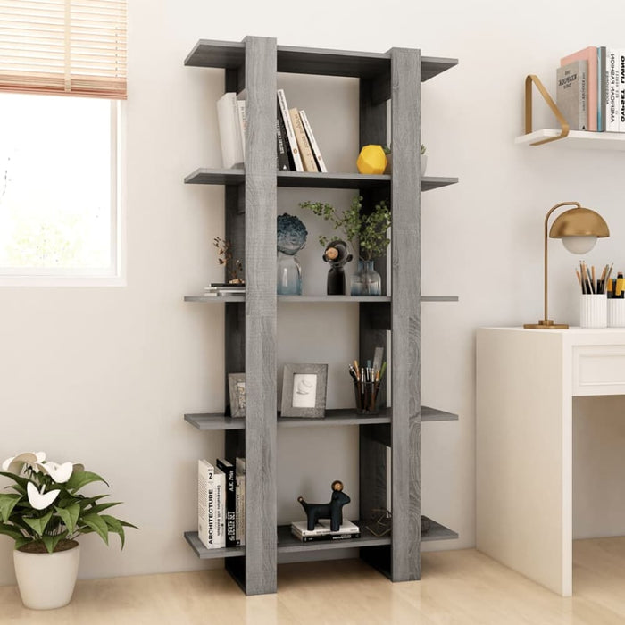 Book Cabinet Room Divider Grey Sonoma 80x30x160 Cm