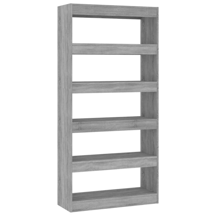 Book Cabinet Room Divider Grey Sonoma 80x30x166 Cm