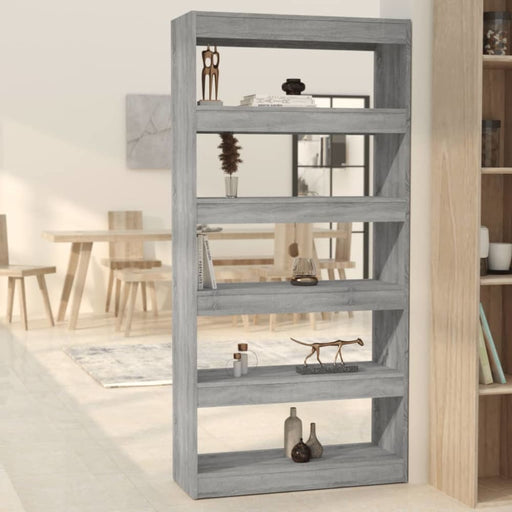 Book Cabinet Room Divider Grey Sonoma 80x30x166 Cm