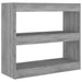 Book Cabinet Room Divider Grey Sonoma 80x30x72 Cm Notlop