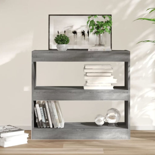 Book Cabinet Room Divider Grey Sonoma 80x30x72 Cm Notlop