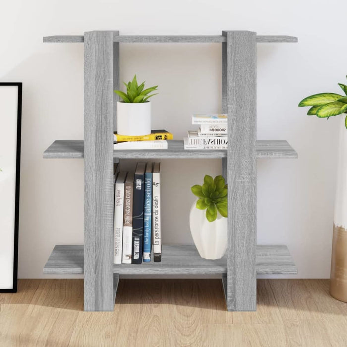 Book Cabinet Room Divider Grey Sonoma 80x30x87 Cm Notpik