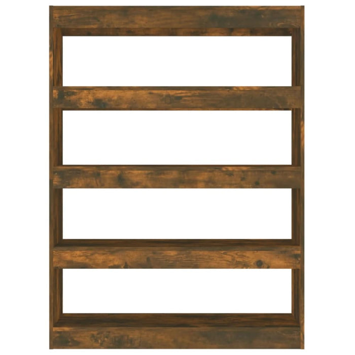 Book Cabinet Room Divider Smoked Oak 100x30x135 Cm Notltp