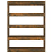 Book Cabinet Room Divider Smoked Oak 100x30x135 Cm Notltp