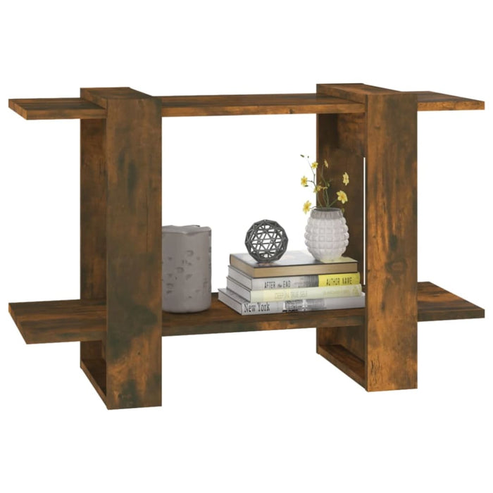 Book Cabinet Room Divider Smoked Oak 80x30x51 Cm Notpno