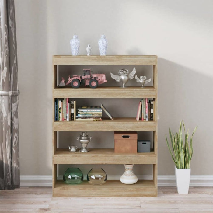 Book Cabinet Room Divider Sonoma Oak 100x30x135 Cm Nooipi