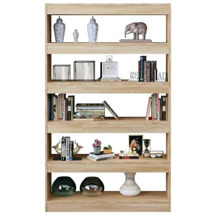 Book Cabinet Room Divider Sonoma Oak 100x30x166 Cm Nooill