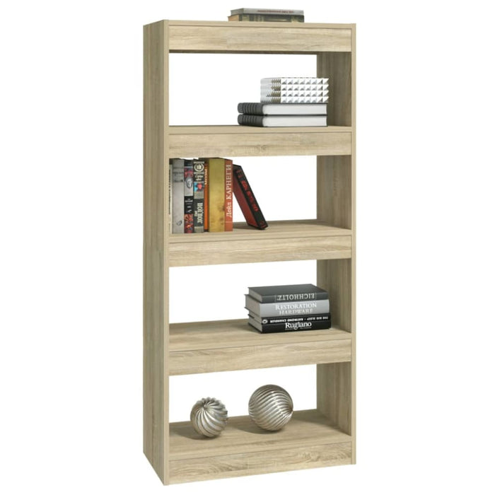 Book Cabinet Room Divider Sonoma Oak 60x30x135 Cm