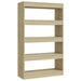 Book Cabinet Room Divider Sonoma Oak 80x30x135 Cm