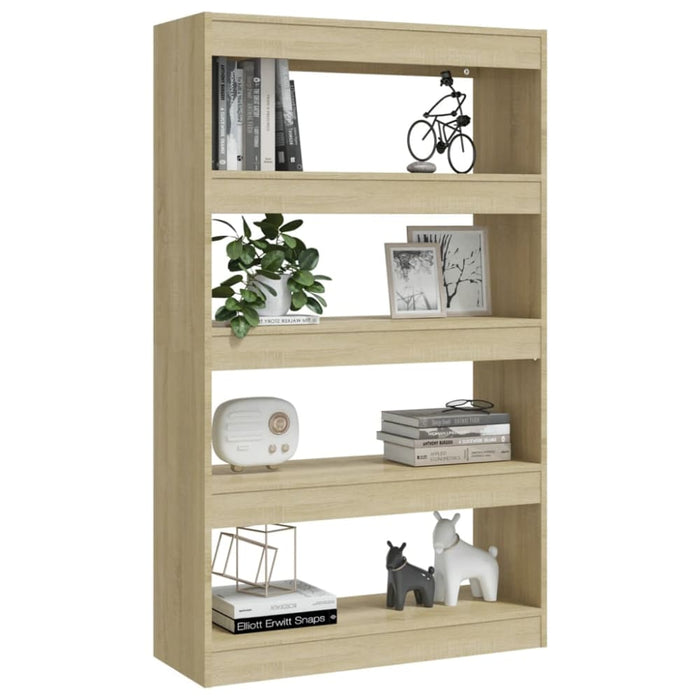 Book Cabinet Room Divider Sonoma Oak 80x30x135 Cm