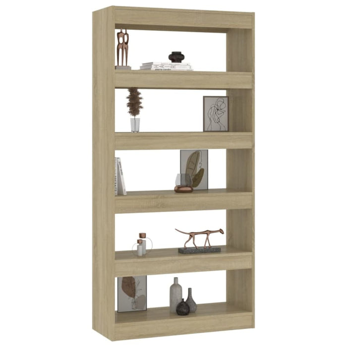 Book Cabinet Room Divider Sonoma Oak 80x30x166 Cm