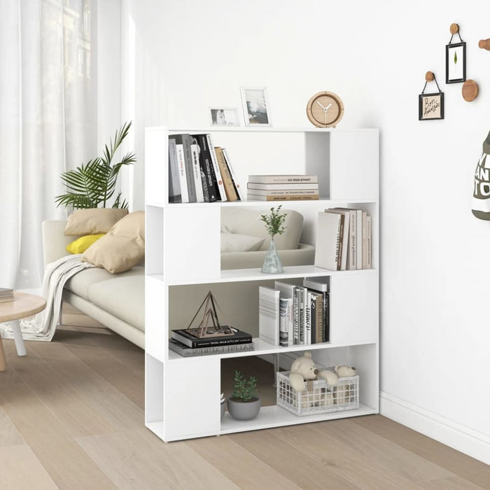 Book Cabinet Room Divider White 100x24x124 Cm Nbkonn