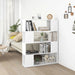 Book Cabinet Room Divider White 100x24x124 Cm Nbkonn